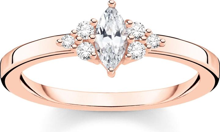Thomas Sabo Ring Vintage Weisse Steine Roségold