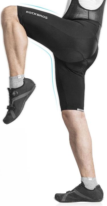Actual product image Rockbros RK2002L short bib shorts with L insert - black (L)