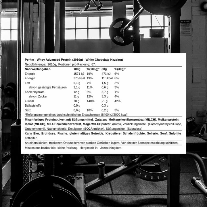 Produktbild Per4m Whey Advanced Protein (White Chocolate Hazelnut, 1 Stk., 2010 g)