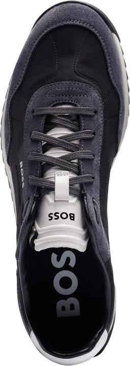 Actual product image BOSS Mens Zayn Suede Low Trainers (38)