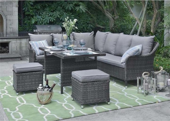 Produktbild HTI-Living Outdoor Möbel Ecksofa mit Tisch und Hocker