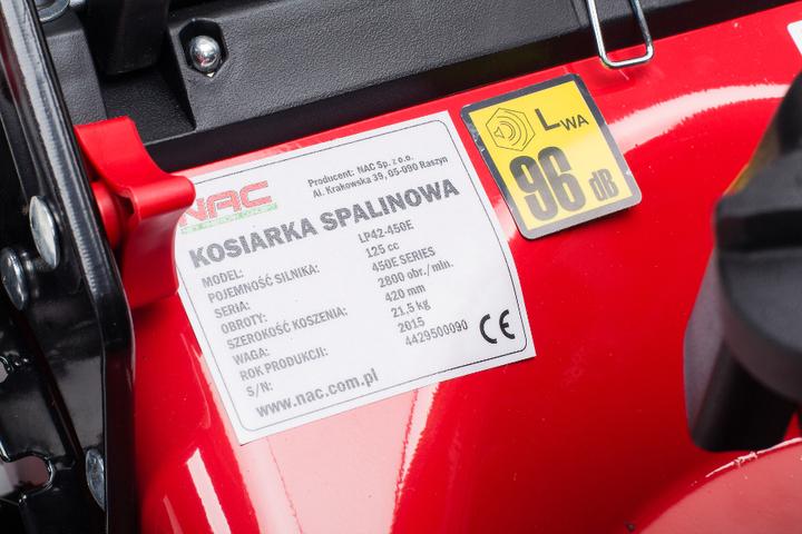 Produktbild NAC KOSIARKA SPALINOWA BEZ NAPĘDU 42cm BRIGGS & STRATTON 125cc LP42-450E (Benzinbetrieb)