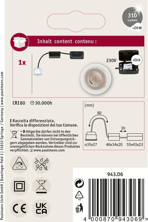 Image du produit Paulmann Coin Nova Mini (310 lm)