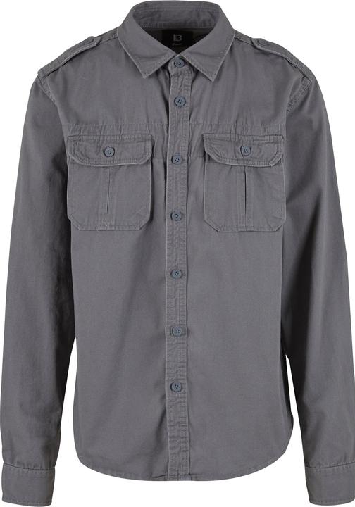 Brandit Vintage Langarm-Shirt Grösse 6XL Farbe Holzkohle (6XL)