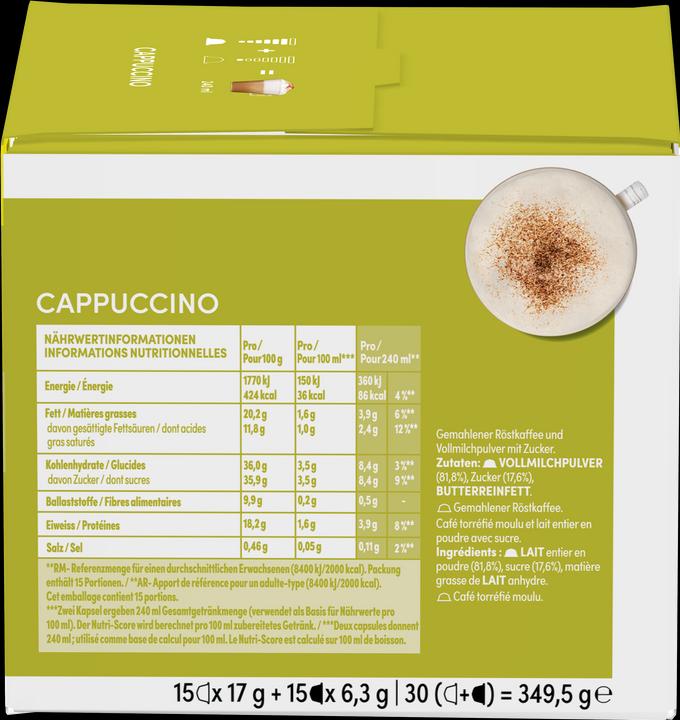 Actual product image Nescafé Dolce Gusto Cappuccino (15 x Port.)