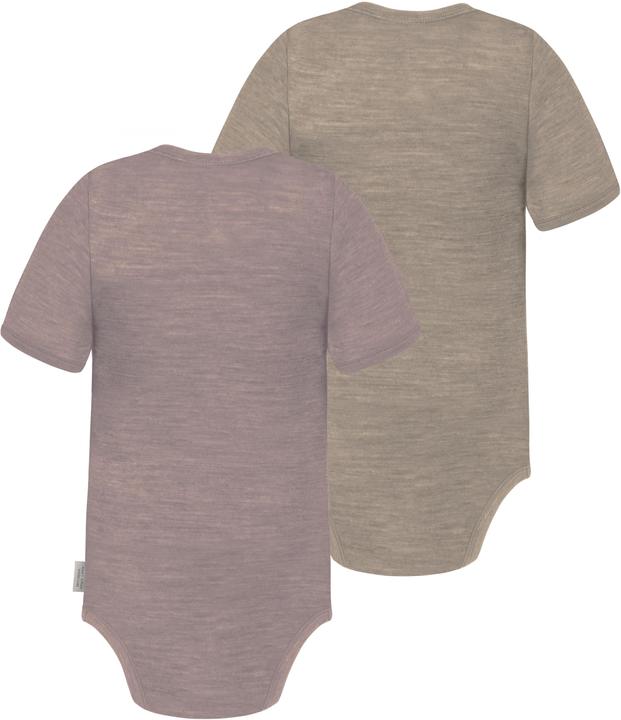 Actual product image Normani Set of 2 baby merino bodysuit short sleeves "Tauranga" - 9293 (62)