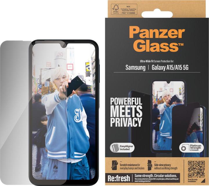 Immagine prodotto PanzerGlass Privacy (1 Pezzo/i, Samsung Galaxy A15)