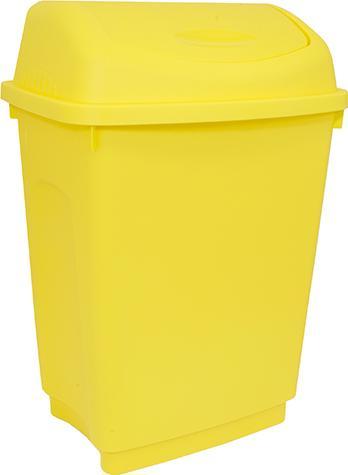 Actual product image Rs Pro Plastic with flip lid 50L Yellow trash can (50 l)