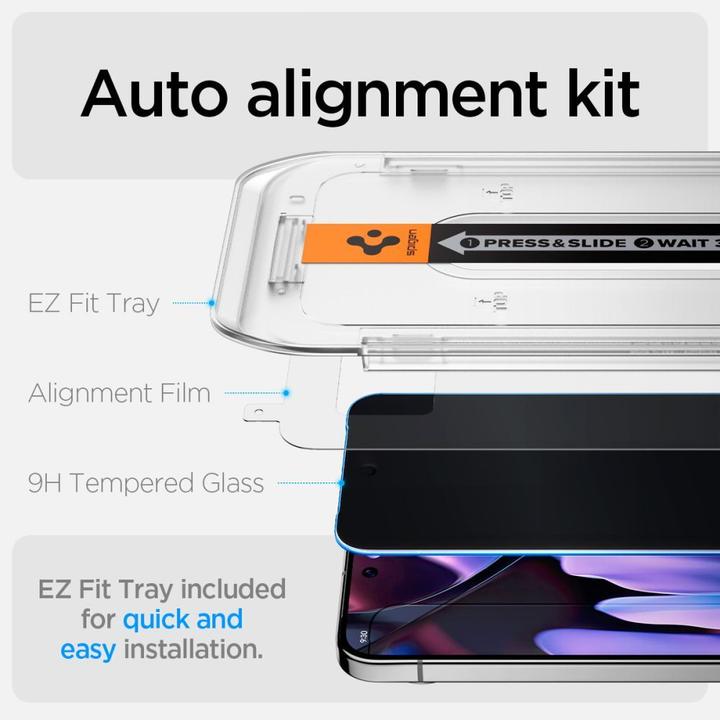 Produktbild Spigen GLAS.tR EZ Fit (2 Stück, Google Pixel 9, Google Pixel 9 Pro)