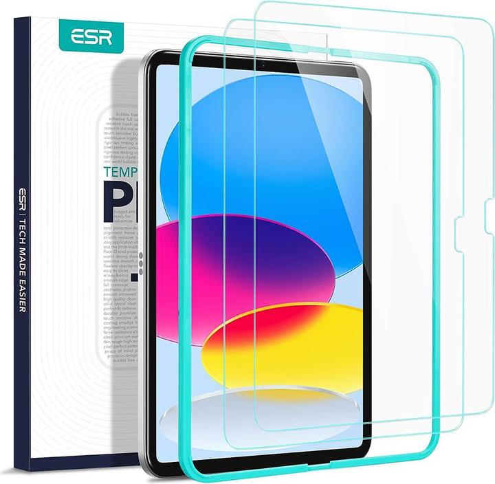 Produktbild ESR TEMPERED GLASS TEMPERED GLASS 2-PACK IPAD 10.9 2022 CLEAR (2 Stück, iPad 10.9 (2022))