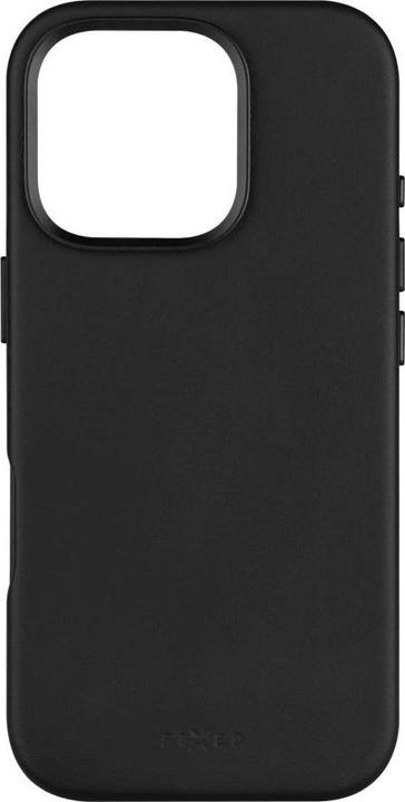 Fixed Fixiertes MagLeather | Rückseite | Apfel | iPhone 16 Pro | Leder | Schwarz (Apple iPhone 16 Pro)