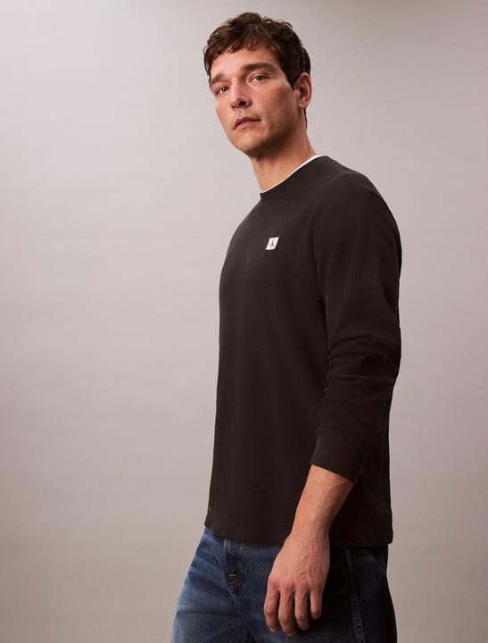 Actual product image Calvin Klein Jeans Ls Waffle Badge Crewnk Tee (XL)