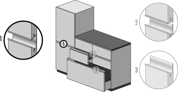 Produktbild Werkstarck Griffleistenprofile mit Profilhöhe 57 mm