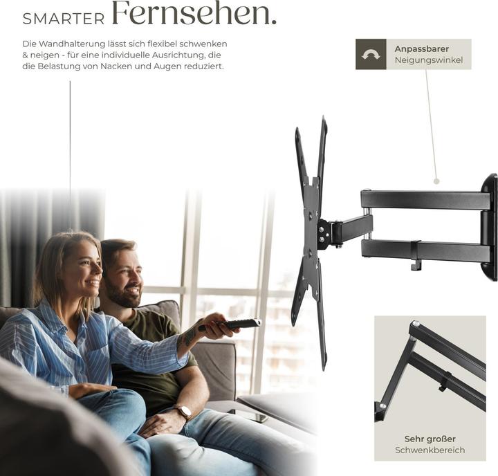 Image du produit tectake Support TV mural (Mur, 55", 100 kg)