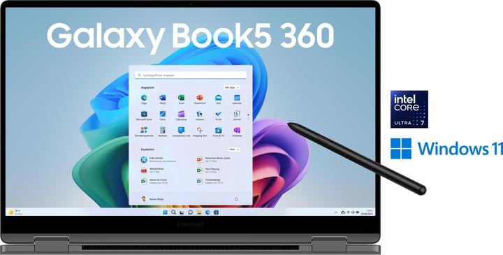 Image du produit Samsung Galaxy Book5 360 (15.60", Intel Core Ultra 7 258V, 32 Go, 512 Go, DE)