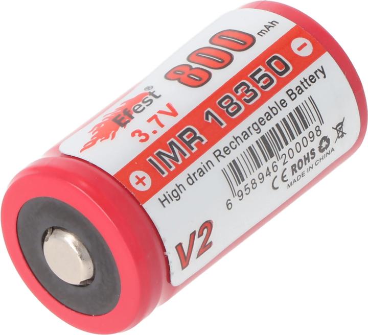 Actual product image Efest Akku IMR 18350 V2 (Pluspol erhöht) (18350, 800 mAh)
