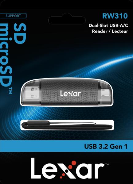 Produktbild Lexar RW310X - Lecteur SD / Micro SD - USB 3.2 + Type C (USB 3.2, USB-C)