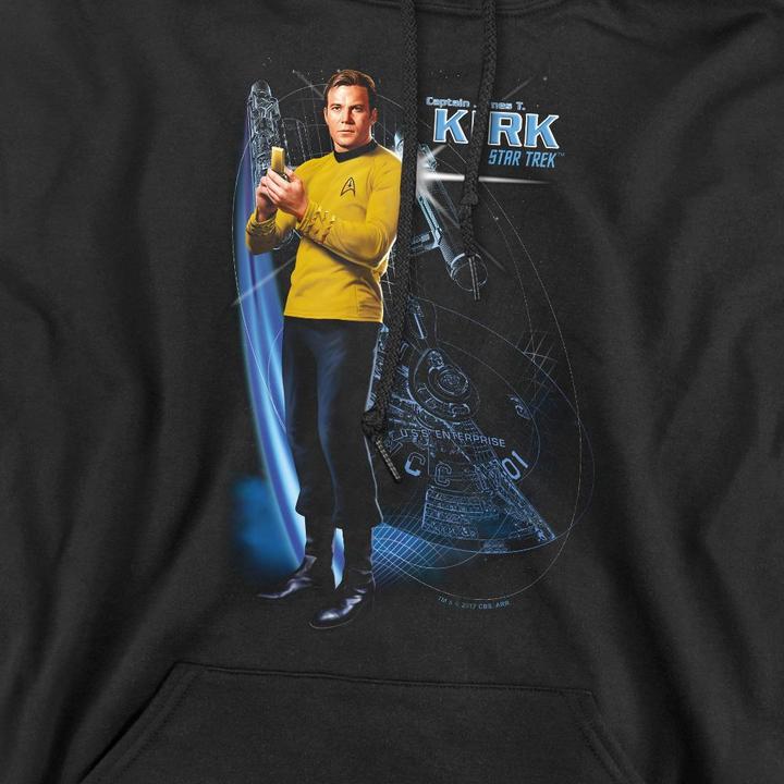 Immagine prodotto Galactic Felpa con Cappuccio Capitano Kirk Uomo (L)