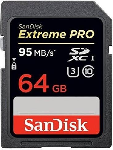 SanDisk Extreme Pro SDXC UHS-I (64 Go, SDXC, U3, UHS-I)