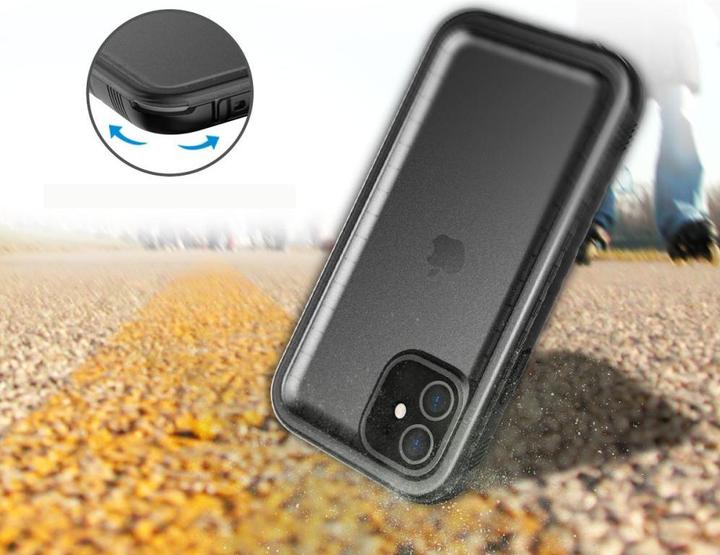 Actual product image Tech Technology protected CASE waterproof technology protected screen box IP68 Apple iPhone 13 Black (Apple iPhone 13)