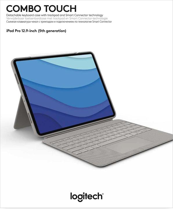 Produktbild Logitech Combo Touch (US, iPad Pro 12.9 2022 (6. Gen), iPad Pro 12.9 2021 (5. Gen))