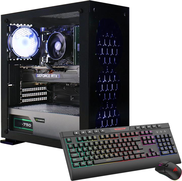 Actual product image Hyrican GAMEMAX Onyx II 7433 Ryzen 5 7500F 32GB DDR5 1TB SSD RTX 4060 (AMD Ryzen 5 7500F, 32 GB, 1000 GB, GeForce RTX 4060)