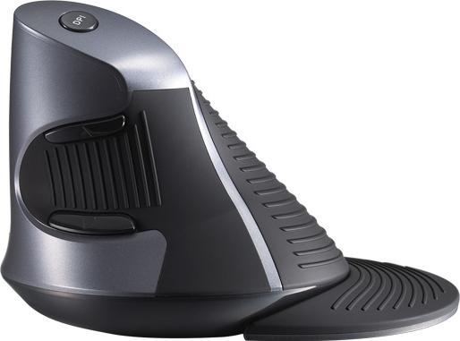 Produktbild Exertis Connect ergonomische vertikal Maus, für Rechtshänder, wireless, schwarz rechtshänder Maus um Schmerzen in Ha (Kabellos)