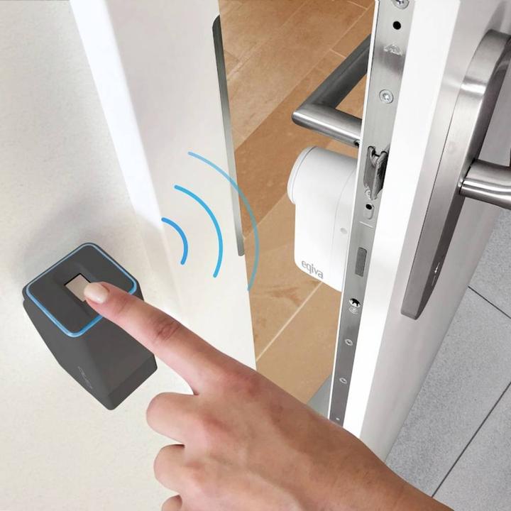 Produktbild Ekey 200024 Fingerprint Zugangssystem plus Türschlossantrieb Aufputz 8.4V IP54 Bluetooth-fähig (Fingerabdruck)