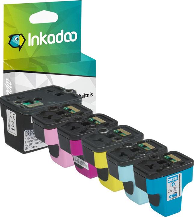 Produktbild Inkadoo Druckerpatronen multipack kompatibel zu HP 363XL XXL enthält 6x Tintenpatrone color code (Color)