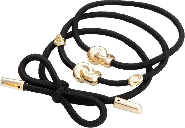 Corinne World - Hair Tie Metal Details Black (Haargummi)