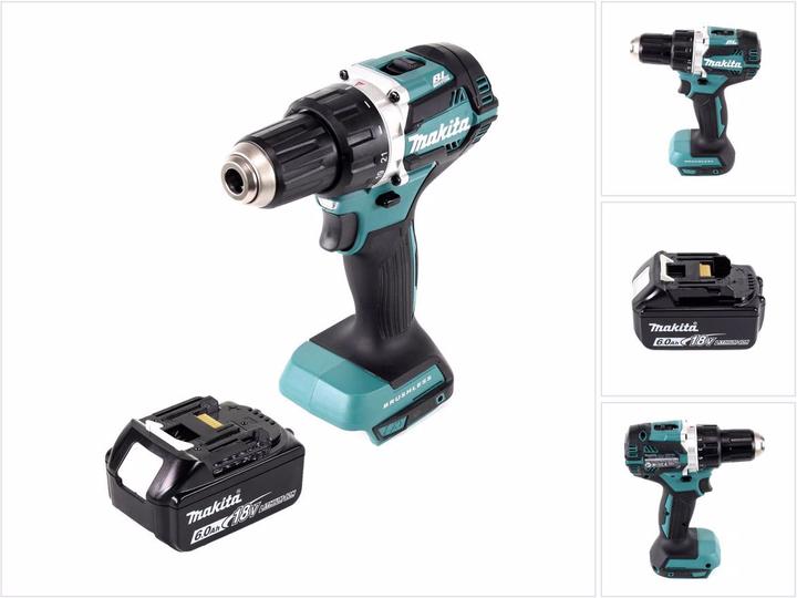 Image du produit Makita DDF 484 G1 Perceuse-visseuse sans fil 18 V 54 Nm + 1x batterie 6,0 Ah - sans chargeur (Fonctionnement sur batterie)
