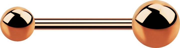 Star Piercing Micro Barbell rosegold mit zwei Kugeln (Chirurgenstahl 316L, ohne Messing)