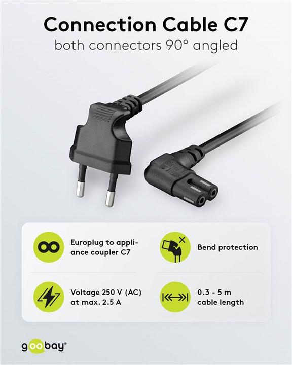 Actual product image Goobay CEE 7/16 – C7 (2 m)