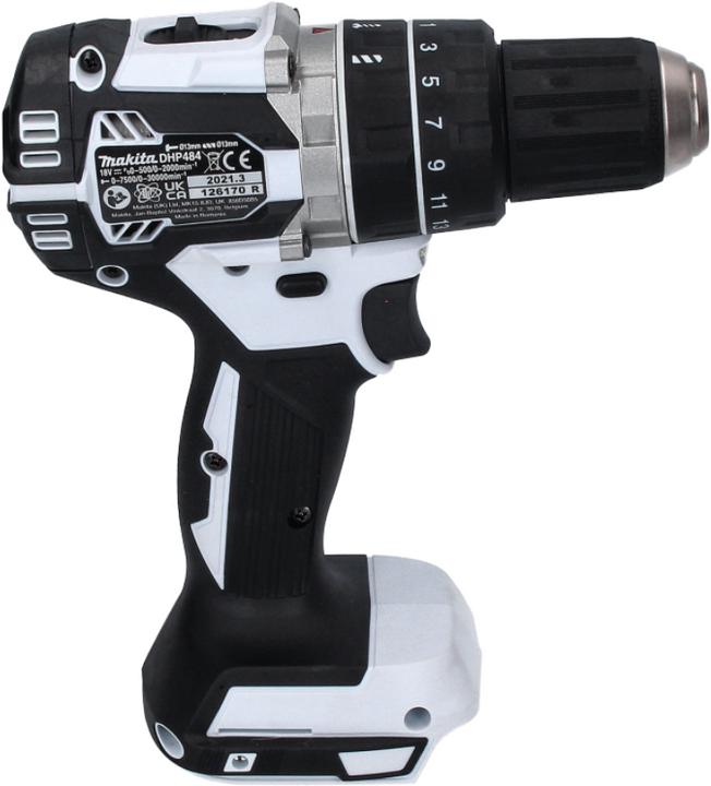 Produktbild Makita DHP 484 RF1 W Akku Schlagbohrschrauber 18 V 54 Nm Brushless Weiss + 1x Akku 3,0 Ah + Ladegerät (Akkubetrieb)