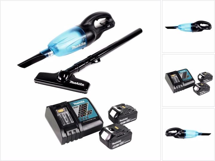 Actual product image Makita DCL 180 RG B Battery Vacuum Cleaner 18 V Black + 2x Battery 6.0 Ah + Charger