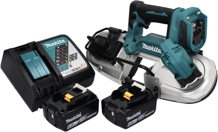 Produktbild Makita DPB 183 RG Akku Bandsäge 18 V 66 mm Brushless + 2x Akku 6,0 Ah + Ladegerät