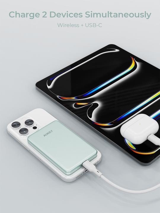 Immagine prodotto Aukey MAG FUSION SLIM - Powerbank (5000 mAh, 18 W, 18 Wh)