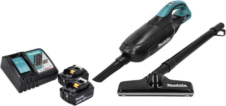 Actual product image Makita DCL 182 RG B Battery Vacuum Cleaner 18 V Black + 2x Battery 6.0 Ah + Charger