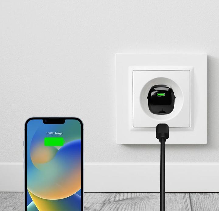Actual product image Puro travel charger 20W USB-C GaN black (20 W)