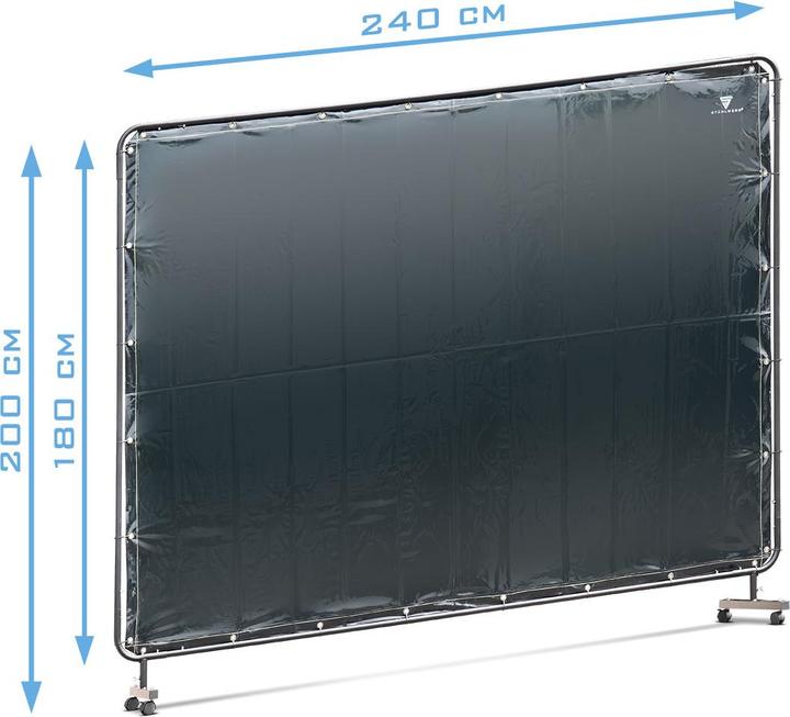 Actual product image Stahlwerk Welding protection wall UV-resistant welding protection curtain 2.4m x 1.8m