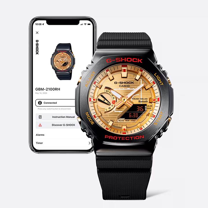 G-Shock GBM-2100RH-1A (Sportuhr, Analoguhr, Digitaluhr, 44 mm)