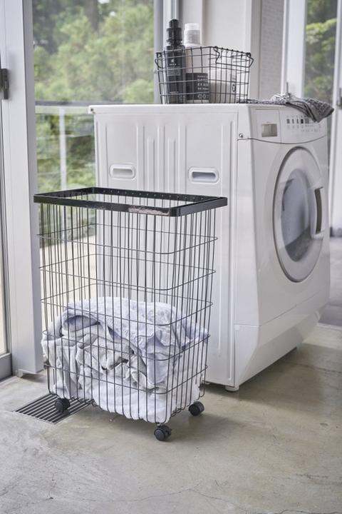 Actual product image Yamazaki Laundry basket with castors TOWER (72 l)
