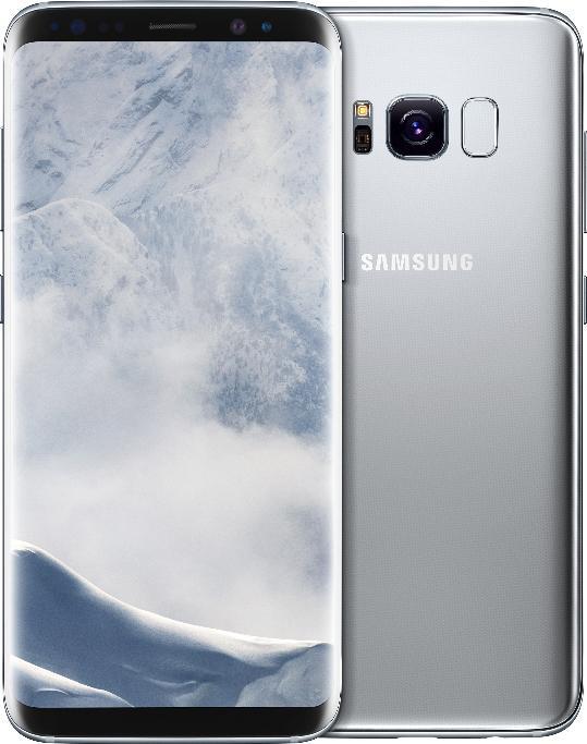 Actual product image Samsung Galaxy S8 (64 GB, Arctic Silver, 5.80", Single SIM, 12 Mpx, 4G)