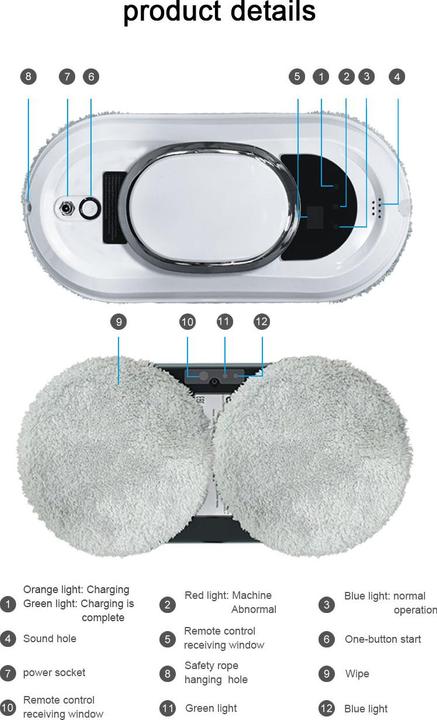 Produktbild Werkstein Fensterputz Roboter, elektrisch, automatische Scheiben Glas Reinigung