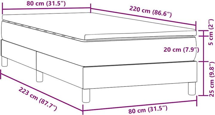 Produktbild VidaXL Carna (80 x 220 cm, 80 x 220 cm)