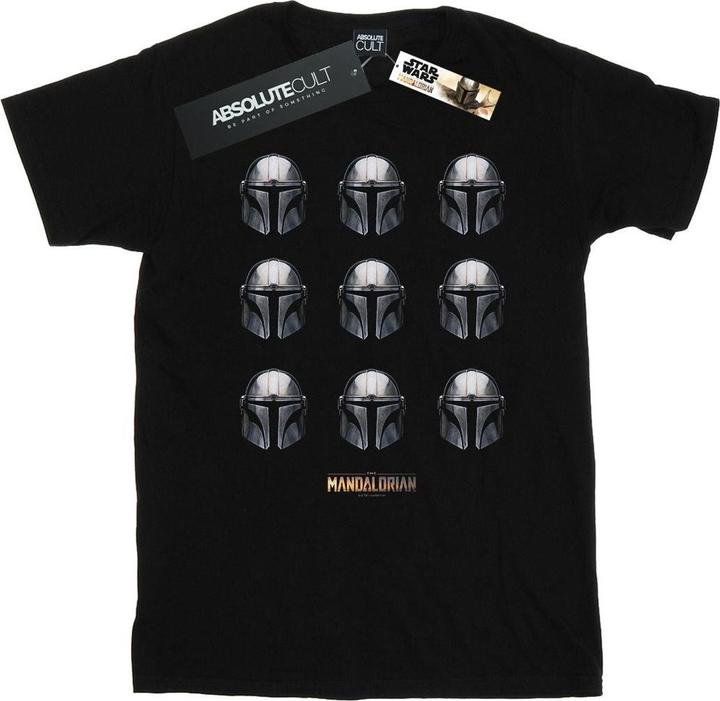 Star Wars The Mandalorian Helmet Pattern TShirt (XL)