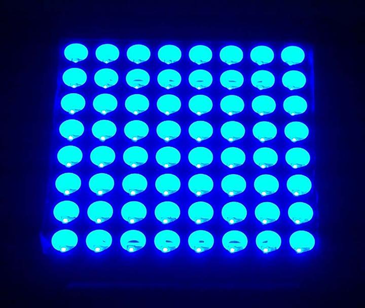Produktbild OEM Ultra Bright 8x8 LED-Matrix Blau 3.2 x 3.2 cm