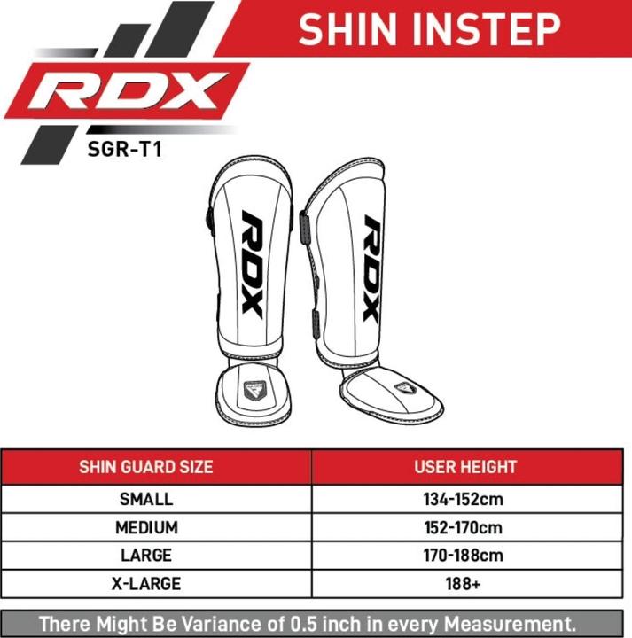 Actual product image Rdx Shin Instep Molded King Black (L)