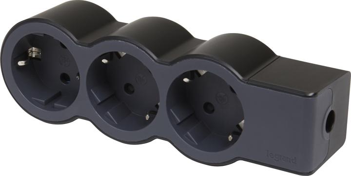 Actual product image Legrand Flat socket strip 3x socket, without cable Cable Black 694574 (3 x)