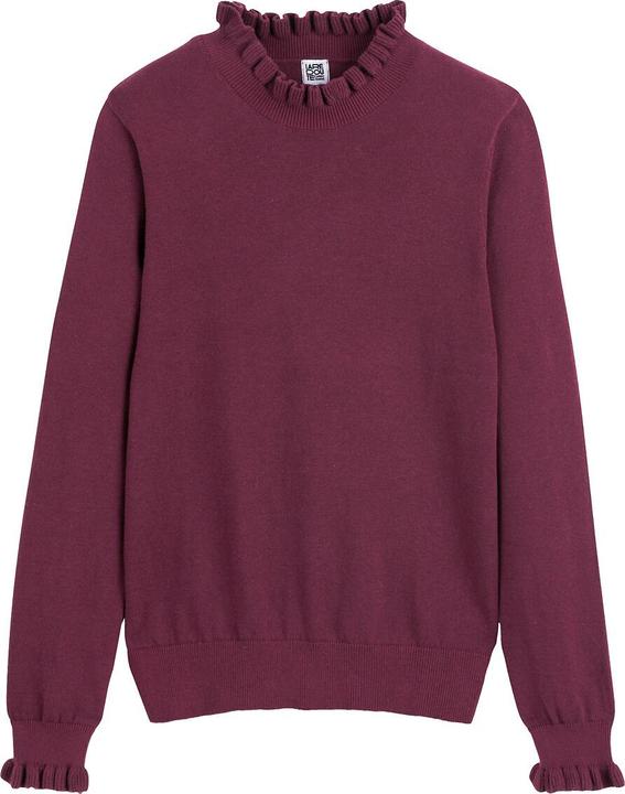 Immagine prodotto La Redoute Collections Maglia con colletto a balze e maniche lunghe (XS)